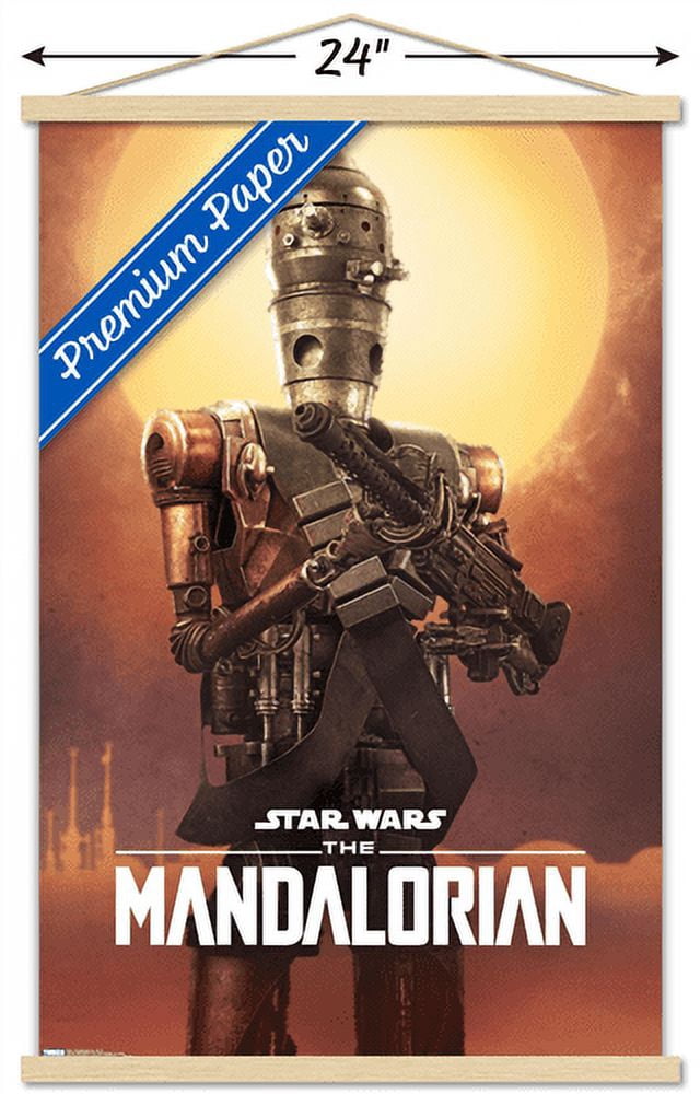 Star Wars: The Mandalorian - IG-11 Wall Poster with Wooden Magnetic Frame, 22.375" x 34"