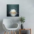 thumbnail image 2 of ARISTURING Canvas Wall Art Square Artworks for Bedroom Living Room Home Decor,Art Lotus Flower Pattern White Artwork for Wall,Stretched by Wooden Frame,Ready to Hang,16 x 16 Inch, 2 of 4