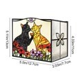 thumbnail image 3 of Stained Glass Cat Flower Pot,Handmade Cute Pots for Plants, Room and Office Decoration Glass Container Storage,Indoor Plant Pots with Drainage,Plant Gifts, 3 of 7