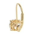thumbnail image 5 of 14K Solid Yellow Gold Earrings | Round Cut Cubic Zirconia | Leverback Drop Dangle Basket Setting | 1.68 CTW | Everyday Elegance, 5 of 8