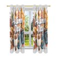thumbnail image 7 of Yayeee Window Curtains Light Filtering 63"x52" Grommet Panel Pair Home Living Room Decor, Autumn Day Pattern, 7 of 7