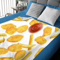 thumbnail image 3 of Baked Beans Blanket Throw Super Soft and Cozy Blankets for Home Decoration, Couch, Bed, Sofa 60"x50" Medium for Teen for All Seasons, 3 of 6