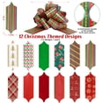 thumbnail image 2 of Ayieyill 12pcs Christmas Bows, Easy and Fast Christmas Holiday Gift Bows, Christmas Bows for Gift Wrapping, 2 of 7