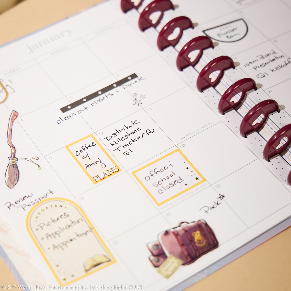 Happy Planner Harry Potter Gryffindor Magic Jan-Dec 2026 12 Month Planner Classic Sized