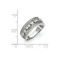 thumbnail image 5 of White Sterling Silver Ring Band Wedding Cubic Zirconia CZ, 5 of 5