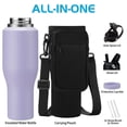 thumbnail image 6 of 32oz Insulated Water Bottle with Straw - Keep Cold 48h or Hot 24h, Insulated Tumbler with Auto Spout Lid Fits in Car Cup Holder, Metal Water Bottle for Women Gift, 6 of 8