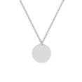 thumbnail image 1 of Custom Engraved Names Date Stainless Steel Round Pendant Necklace Personalization Included Text Free with Chain Gift for Lovers, 1 of 5