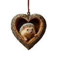 thumbnail image 2 of Taicans ‌Heart-Shaped forest Animal Ornament,Woodland Raccoon Acrylic Hanging Ornament - 3.15in Rustic Animal Figurine,Nature-Themed Home Decor,Perfect Gift for Animal Lovers&forest Theme enthusiasts, 2 of 7