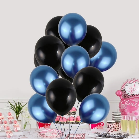 BRIGHTFUFU 13Pcs Balloons for Festival and Gathering in Black and Dark Blue