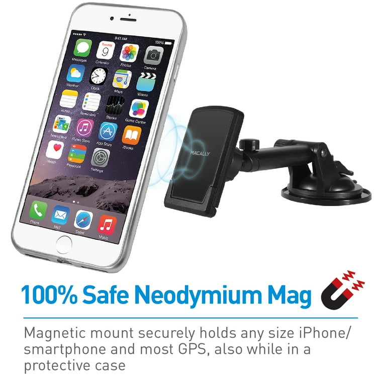 Macally Magnetic Dashboard/Windshield Suction Cup Car Phone Mount
