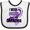 White and Black, variant on Inktastic I Wear Purple for My Grandma Lupus Awareness Boys or Girls Baby Bib