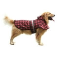 thumbnail image 2 of TiaGOC Dog Raincoat Hooded Slicker Poncho for Small to X-Large Dogs and Puppies Plaid - L, 2 of 7