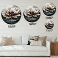 thumbnail image 4 of Designart "Tulip Tapestry Pink II" Floral Tulip Metal Round Wall Art Prints, 4 of 5