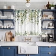 thumbnail image 2 of Green Eucalyptus Leaves Kitchen Curtains 84 Inch Length, Summer Botanical Weeping Grommet Top Bedroom Living Room Curtains, Light Filtering Cafe Curtain Drapes 2 Panels Set 104''x84'', 2 of 9
