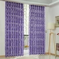thumbnail image 2 of Lilixerw 1 PCS Leaf Pattern Window Curtain,Embroidered Farmhouse Scarf Valances Curtain for Living Room,Bedroom,Balcony,Purple, 2 of 4