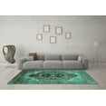 thumbnail image 3 of Ahgly Company Indoor Round Persian Turquoise Blue Traditional Area Rugs, 8' Round, 3 of 4