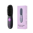 thumbnail image 3 of Go Brush Pro, Cordless Hair Straightener Brush, Portable Mini Hair Straightening Brush with 3 Temperature Settings & LED Display, USB Rechargeable Fast Heating Hairs Brush for Travel, 3 of 5