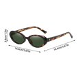 thumbnail image 3 of FYEGRE Stylish Women's Polarized Oval Retro Sunglasses with Classic Design for Fashionable Sun and Outdoor Activities Dark Green, 3 of 3