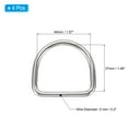 thumbnail image 2 of Metal Ring Marine Grade 316 Stainless Steel Seamless D-Ring 5x40x37mm, 2 of 6