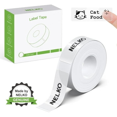Genuine P21 Label Maker Tape, 14x40mm (0.55"x1.57") Self-Adhesive Label Compatible with Nelko P21 Label Maker for Home/Office/School, 180 Labels, Transparent
