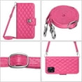 thumbnail image 6 of SaniMore Case for Samsung Galaxy A05, PU Leather 3D Lattice Stylish for Girls Crossbody Lanyard Flip Kickstand Card Slots Cash Pocket Magnetic Clasp Full Protective Shockproof Wallet Shell, Rose, 6 of 9