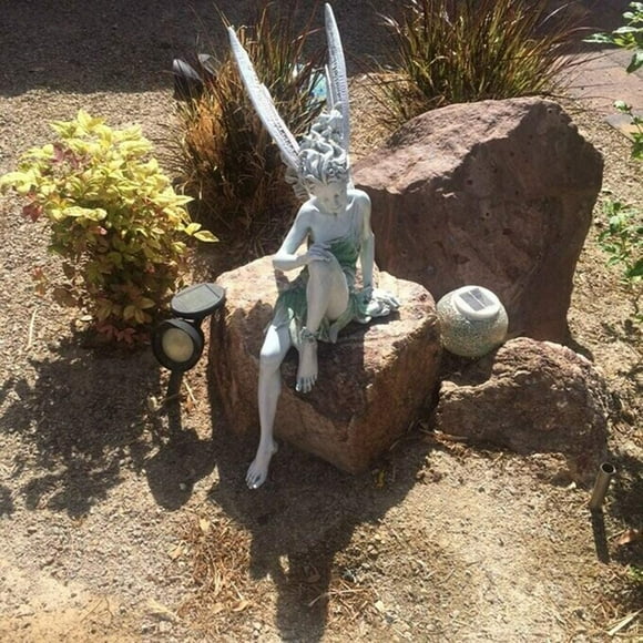 Statues de Fées Accessoires de Jardin Décorations de Jardin en Plein Air Déblaiement Figurines de Fée Ornements