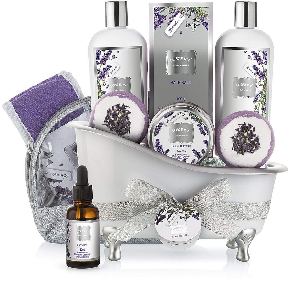 Bath Gift Basket Set for Women Relaxing at Home Spa Kit