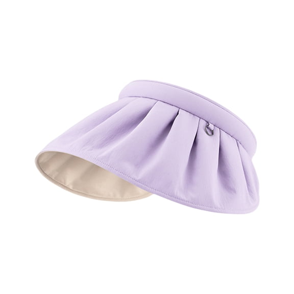 Foldable Clip-On Sun Visor | UV Protection Wide Brim Women's Summer Hat - Packable Shell Design