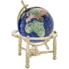 3" Gemstone Globe with Gold Colored Nautical Table Stand