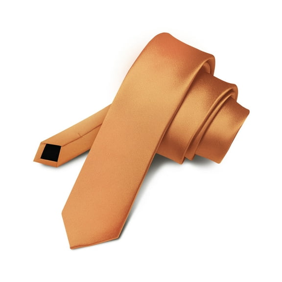 Vittorio Farina Solid Satin Skinny Necktie