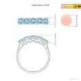 thumbnail image 5 of ANGARA Natural Half Eternity Five Stone Aquamarine Wedding Ring in 14K White Gold for Women (Size-3.8mm) | March Birthstone, Birthday, Anniversary, Jewelry Gift for Women | Natural Aquamarine Ring, 5 of 9