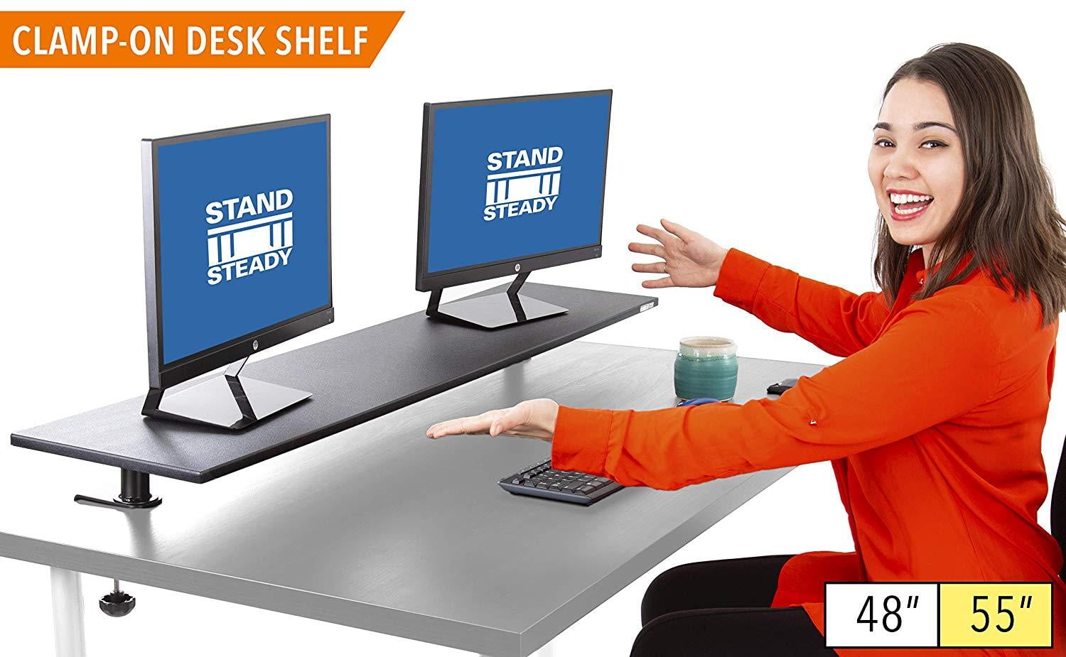 Stand Steady 55 Clamp On Desk Shelf Extra Large Surface