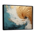 thumbnail image 2 of Designart "Desert Mirage Spiral In Gold And Turquoise" Abstract Spirals Floater Framed Canvas Prints, 2 of 5