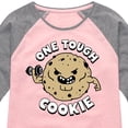 thumbnail image 3 of Instant Message - One Tough Cookie - Strong - Toddler & Youth Girls Raglan Graphic T-Shirt, 3 of 6