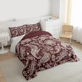 thumbnail image 3 of Homewish Bohemian Paisley Full Size Comforter Sets 3-Piece for Female Men Adults,Traditional Floral Flower Bedding Comforter Set,Boho Hippie Lightweight Bedding Sets,Microfiber Bedroom Decor, 3 of 8