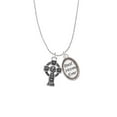 thumbnail image 2 of Delight Jewelry Silvertone Large Celtic Cross Best Mom Ever Charm Necklace, 2 of 4