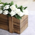 thumbnail image 2 of Efavormart 24x6'' Smoked Brown Rectangle Wood Boxes DIY Rustic Wooden Planter Boxes With Plastic Liner For Wedding Party Decoration, 2 of 11