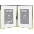 Better Homes & Gardens 6x8 Matted to 4x6 Metal Hinged Picture Frame
