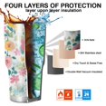 thumbnail image 7 of 30oz Pioneer Flower Tumblers Stainless Steel Tumbler with Lid and Straw,Vacuum Insulated Double Wall Travel Tumbler Cups Mug with Cleaning Brush for Coffee,Tea, 7 of 7