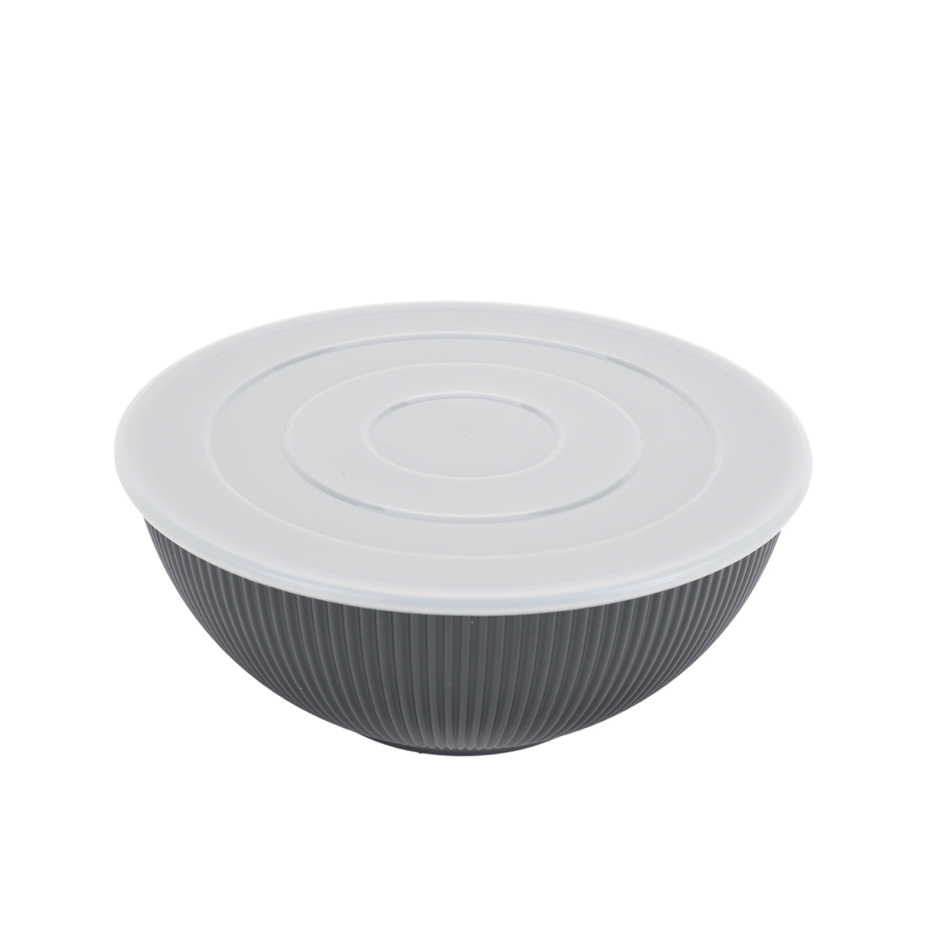 (4 pack) Mainstays - Black 4-Piece Eco-Friendly Recycled Plastic Serve Bowl Set