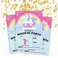 thumbnail image 2 of Darling Souvenir Blue Birthday Invitation Card Printable Elegant Fill or Write In Blank Party Invites 28 Pcs 5 x 7 Inches, 2 of 5
