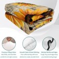 thumbnail image 4 of Twin XL Quilt Set 68''x98'', Yellow Sunflower Lightweight Summer Bedspread Coverlet Set with 2 Pillow Shams, Watercolor Retro Floral Plant Leaf Breathable All Season Quilt Bedding for Dorm/Guest Room, 4 of 9