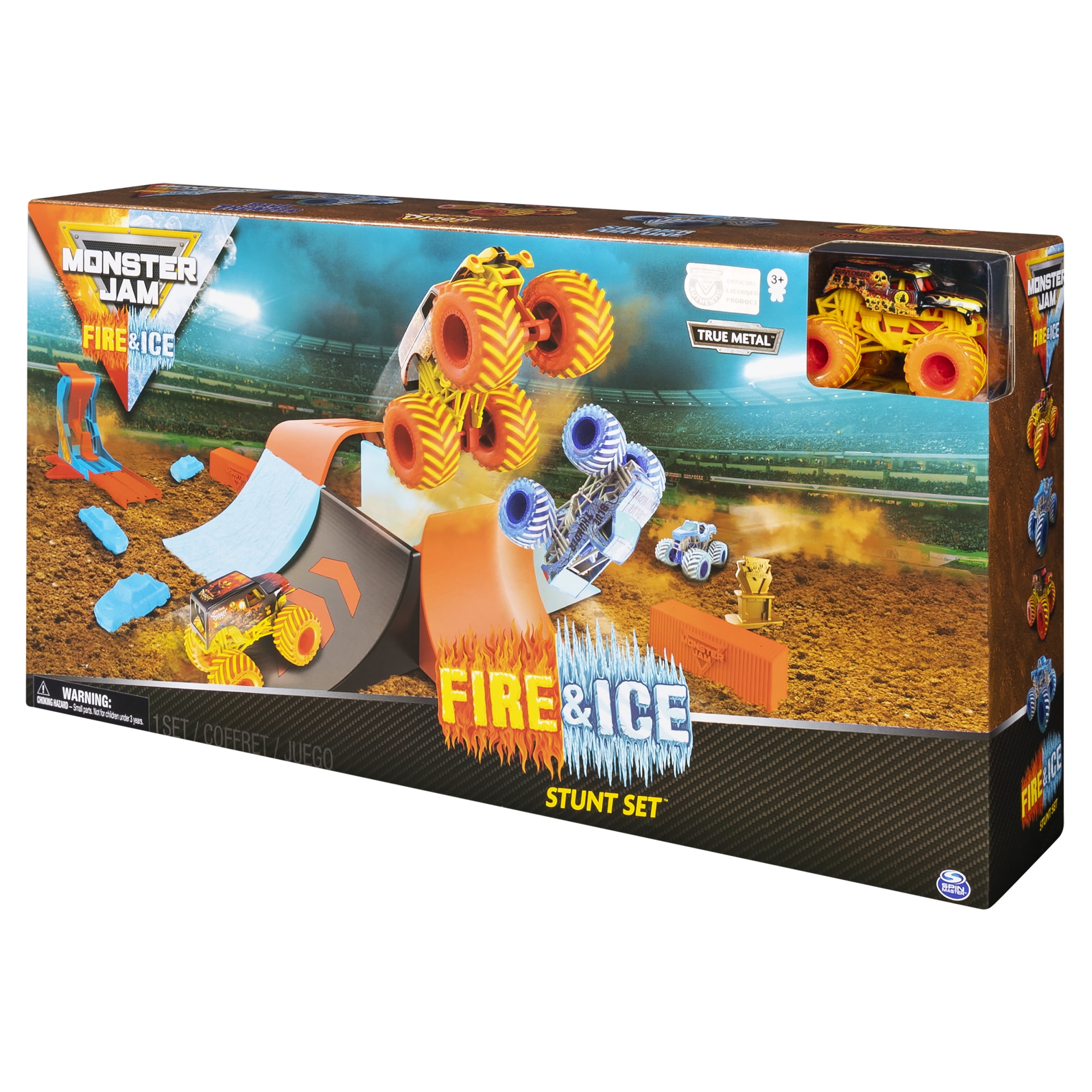 monster jam fire and ice playset