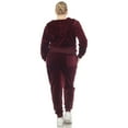 thumbnail image 3 of White Mark Women's Plus Size 2 Piece Velour Tracksuit Set, 3 of 5