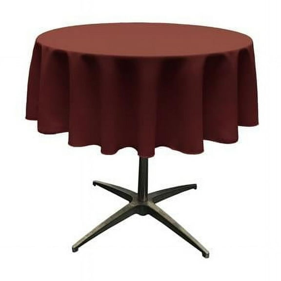 TCpop58R-BurgundyP17 Polyester Poplin Tablecloth, Burgundy - 58 in. Round