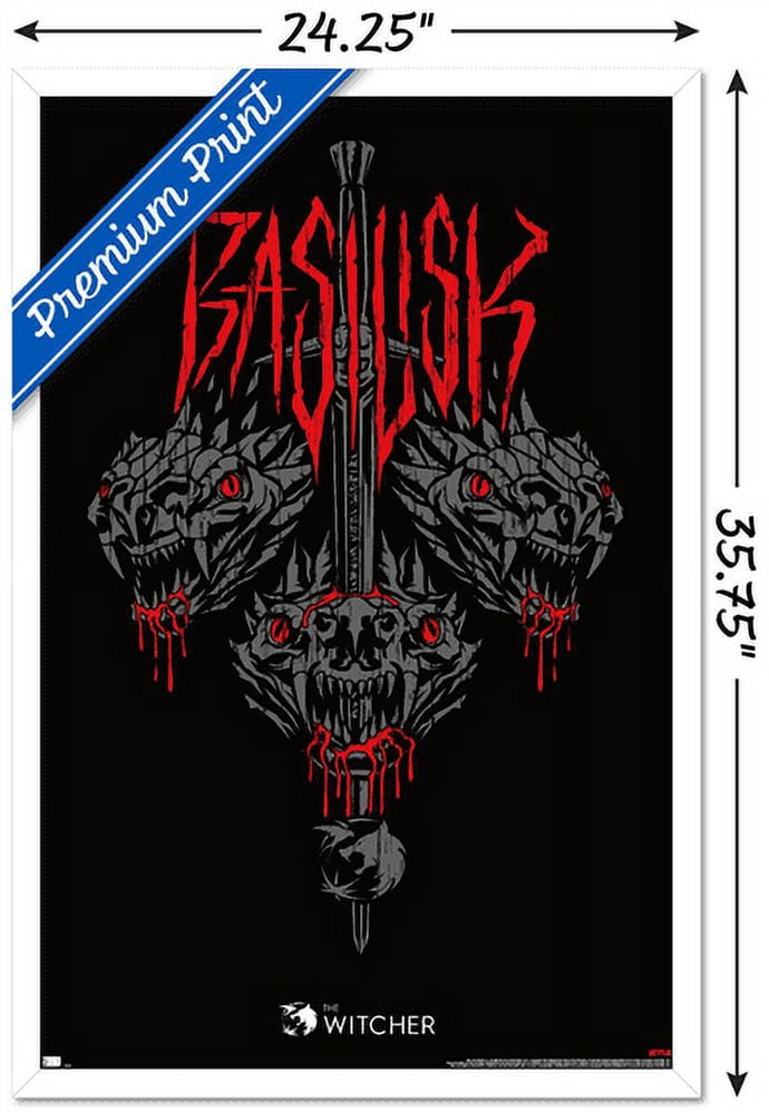 Netflix The Witcher Season 2 - Basilisk Wall Poster, 22.375" x 34", Framed