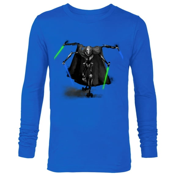 Star Wars Revenge of the Sith General Grievous - Long Sleeve T-Shirt for Men -Customized-Royal