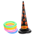 thumbnail image 1 of Inflatable Witch - Hat Toss Game for Fun Halloween Party and Carnival, Black, Orange, Multicolored, 1 of 9