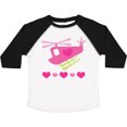 thumbnail image 3 of Inktastic Valentine Pink Heart Helicopter Boys or Girls Toddler T-Shirt, 3 of 5