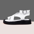 thumbnail image 1 of Sandalias AIYUQI de cuero genuino para mujer, novedad de verano 2023, sandalias con punta de Clip, zapatos romanos para mujer, sandalias Muffin WHS MTO Tan Jianjun unisex, 1 of 2